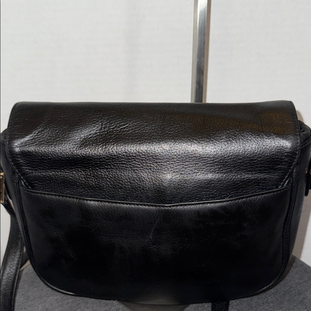 MCM Vintage Black Leather Crossbody Shoulder Bag - Picture 5 of 15